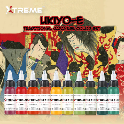 Ukiyo-e Japanese Traditional Tattoo Ink Color Set