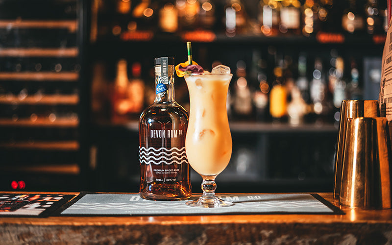 how to make a spiced rum Pina colada with the devon rum company