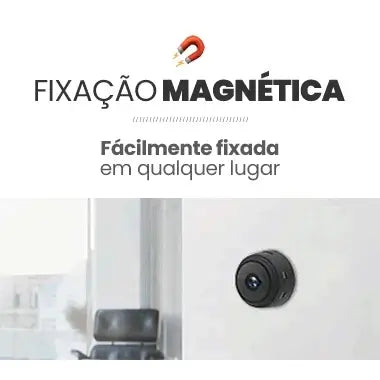 Fixação Magnética da Câmera Segurança Espiã Full HD Wi-Fi Visão Noturna - Sight Cam Disponível em: www.descontara.com
