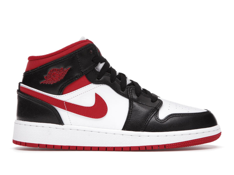 white black gym red jordan 1 mid