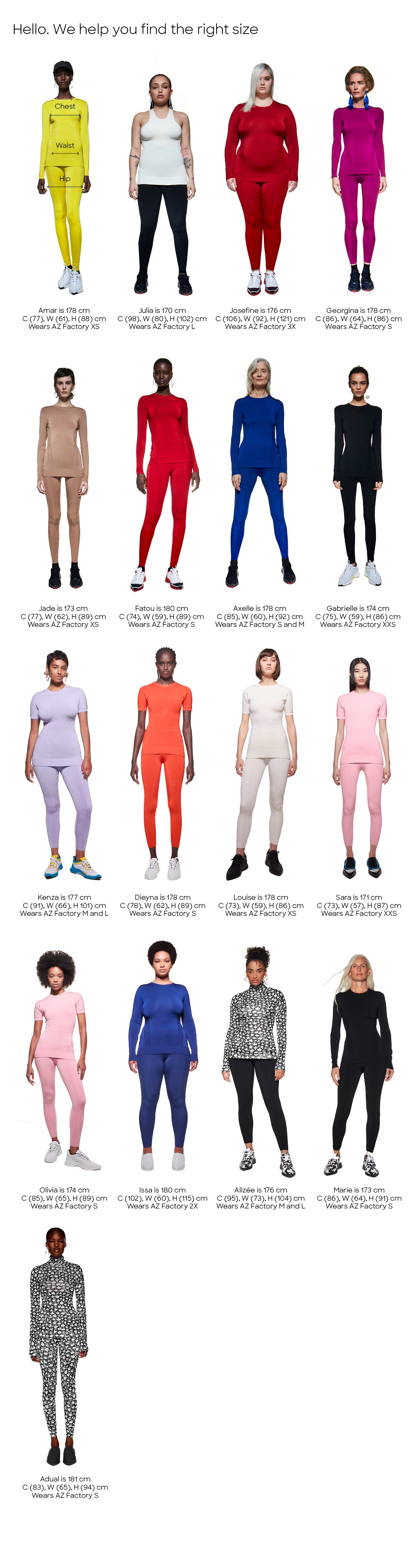 Size Guide – AZ Factory High-End Designer Fashion, 40% OFF