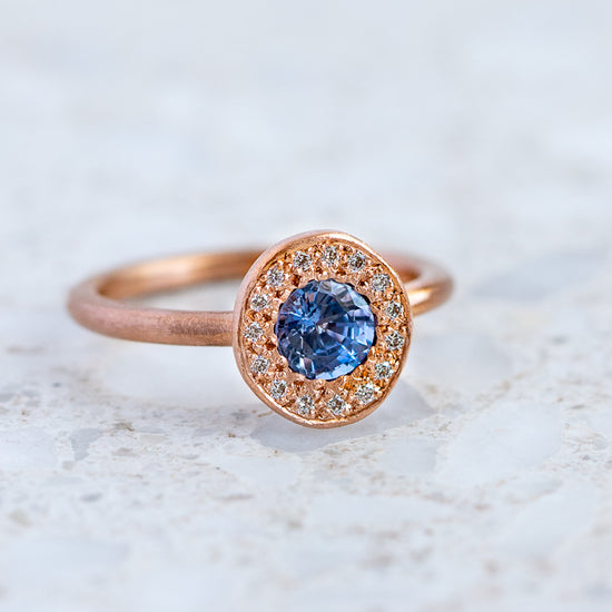 Ceylon Sapphire and Diamond Pebble Ring – Sarah Gardner Jewellery