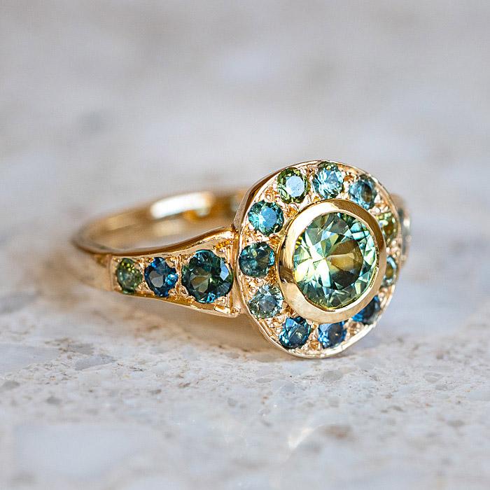 Parti Sapphire Roman Ring – Sarah Gardner Jewellery