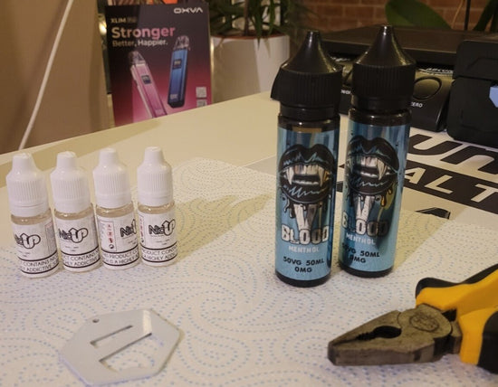 preparing to add nicotine to vape juice