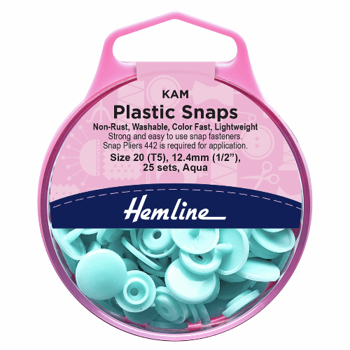 KAM Plastic Snaps: 25 x 12.4mm: Grey — Zee Fashions and Fabrics