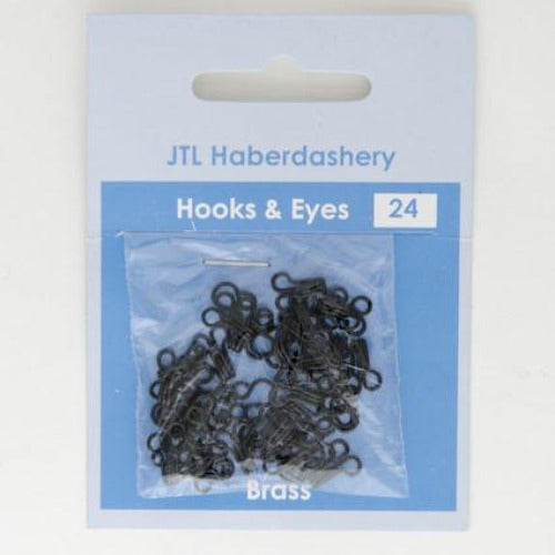 Brass Hook & Eyes - Size 2 White