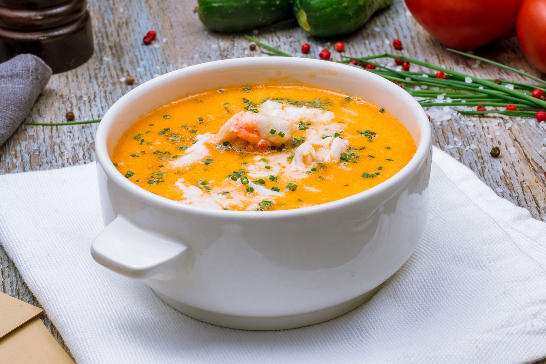 Chile Crab Soup with Cilantro Croutons — More Than Gourmet