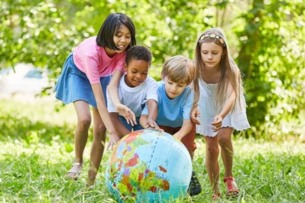 earth globe world ball children play - Rainbow Kids Yoga Teacher Training