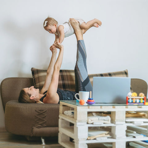 Mother Baby Child Play at home - Yoga and Mental Health - Rainbow Kids Yoga Training