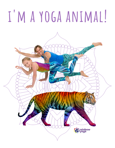 tiger yoga animal - rainbow kids yoga teacher training