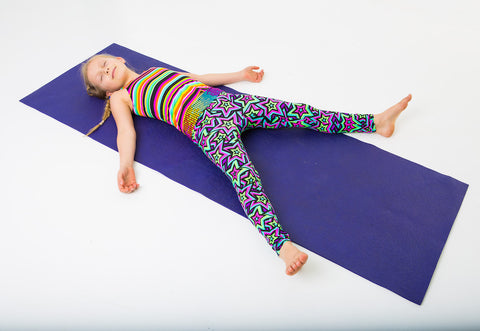 savasana pose relaxation children rainbow kids yoga teacher training