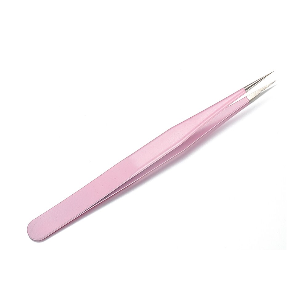 Pink Stainless Steel Tweezers Crafting Tool, Tweezer Nipple Clamps, Eyebrow Tweezer