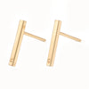 10pcs (5 Pairs) 18k Gold Plated Long Rectangle Earring Finding - GOLD