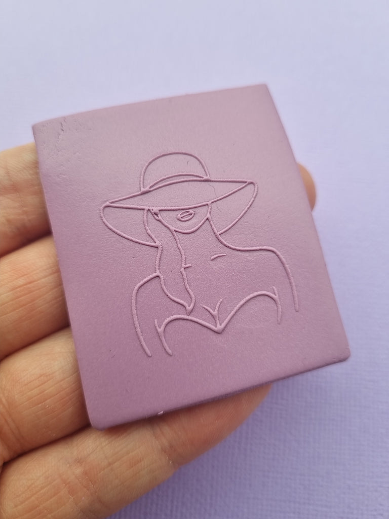 Embossing stamp for polymer clay Clover Floral texture plate