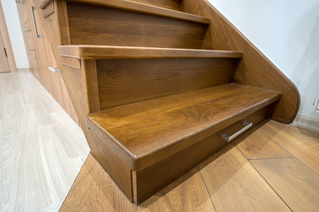 Stairs with stair nosing flooring