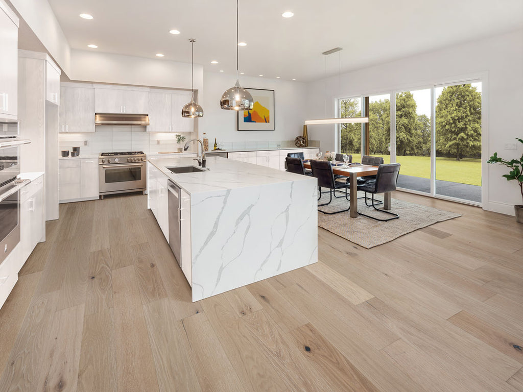 White Oak hardwood flooring in the dining area