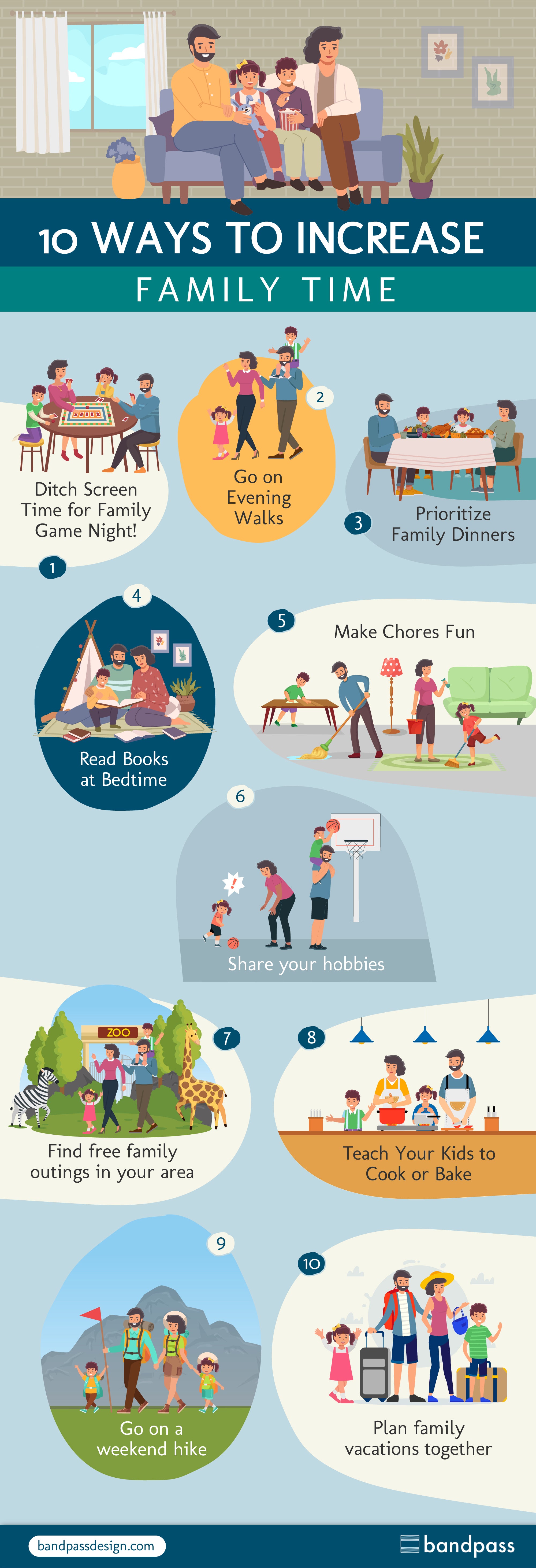 10 ways to increase family time