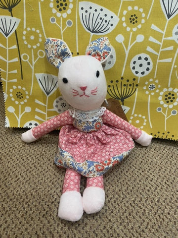 Carol's adorable fabric mouse dressed in Tilda fabrics