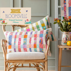 Tilda Fabric Bloomsville Free Sewing Pattern Easy Striped Summer Pillows