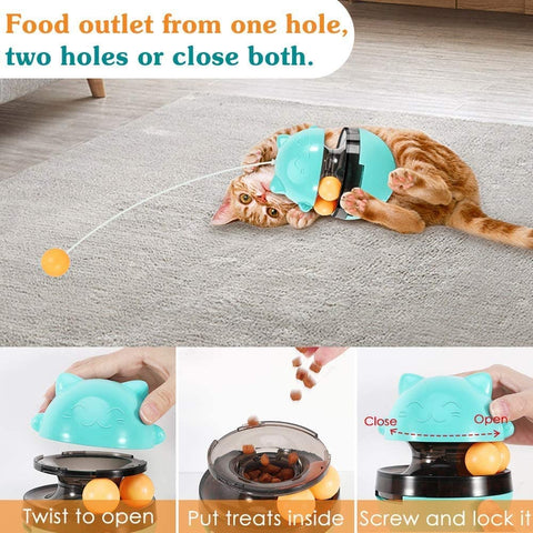 Wobble Treat Dispensing Cat Toy - Super Kitty Cats