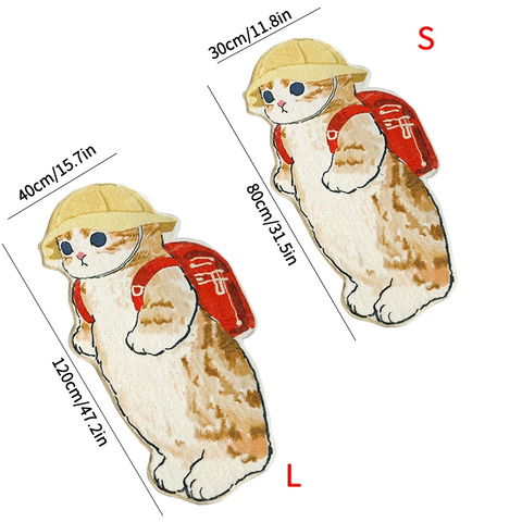 Kawaii Cartoon Cat Floor Mat - Super Kitty Cats