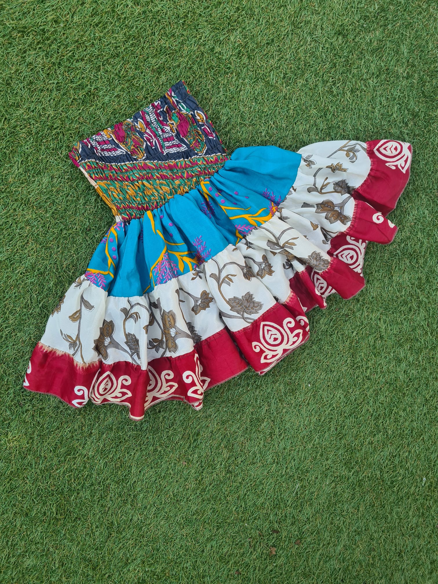 Patchwork Rara Gypsy Boho Mini Skirt 