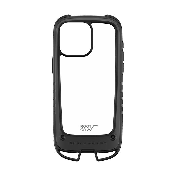 [iPhone15ProMaxケース]ROOT CO. GRAVITY Shock Resist Case +Hold. ブラック