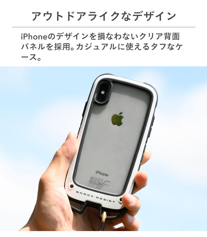 [iPhone 13/13 mini/13 Pro/12/12 mini/12 Pro/8/7/SE(第2/第3世代)専用]ROOT CO. Gravity
                Shock Resist Case +Hold.