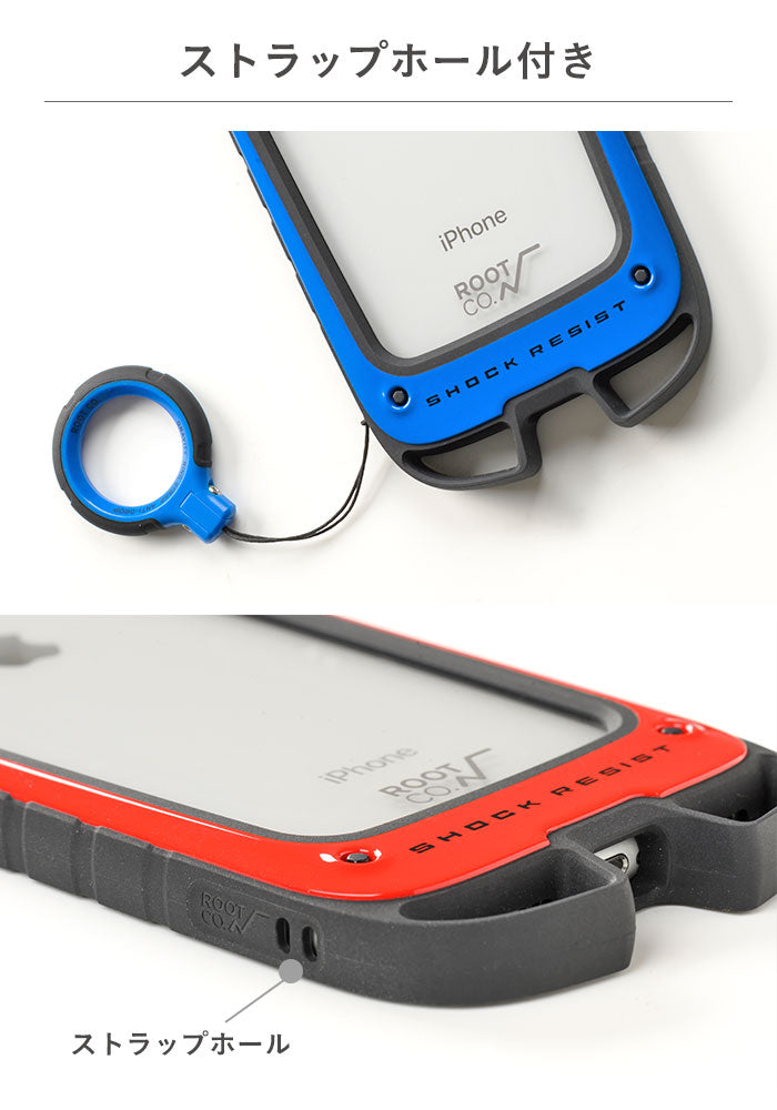 [iPhone 13/13 mini/13 Pro/12/12 mini/12 Pro/8/7/SE(第2/第3世代)専用]ROOT CO. Gravity
                Shock Resist Case +Hold.