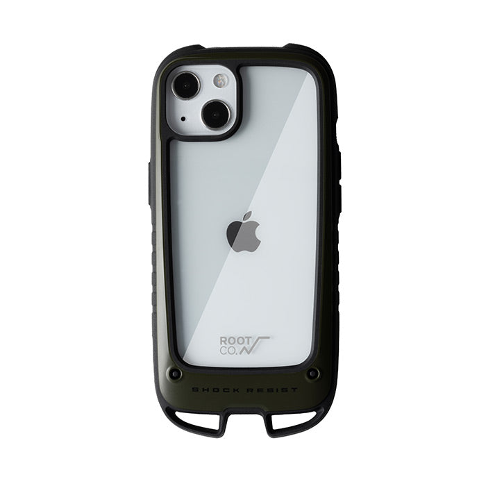 [iPhone13 ケース]ROOT CO. Gravity Shock Resist Case +Hold.　カーキ