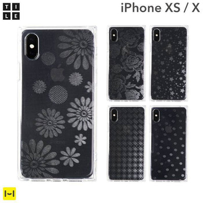 [iPhone XS/X ケース]EYLE スクエア型 iPhoneケース TILE TPUソフトシリーズ