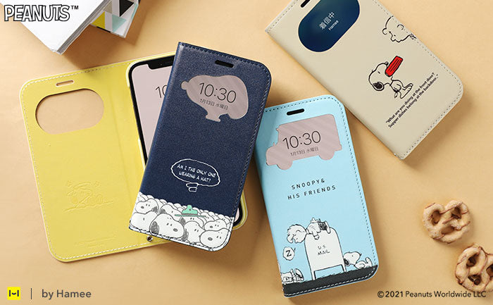 【iPhone 12/12 mini/12 Pro/11/XR/8/7/6s/6/SE(第2世代)専用】手帳型 スヌーピー SNOOPY
            PEANUTS ピーナッツ フリップ 窓付き ダイアリー iPhoneケース｜Hamee