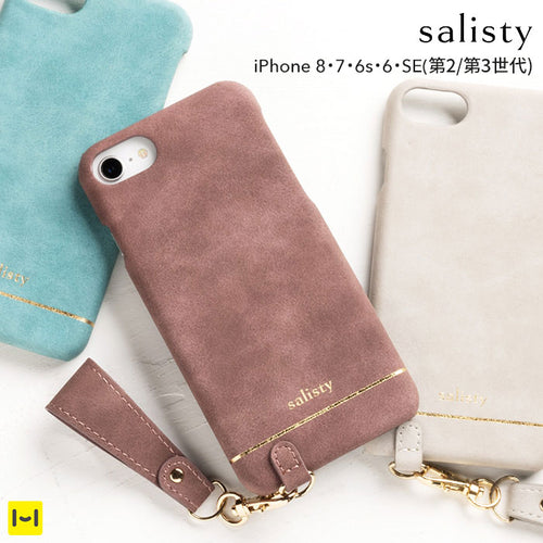 スマホケース 女性 人気 salisty くすみ 可愛い おしゃれ カード収納 上品 ハード