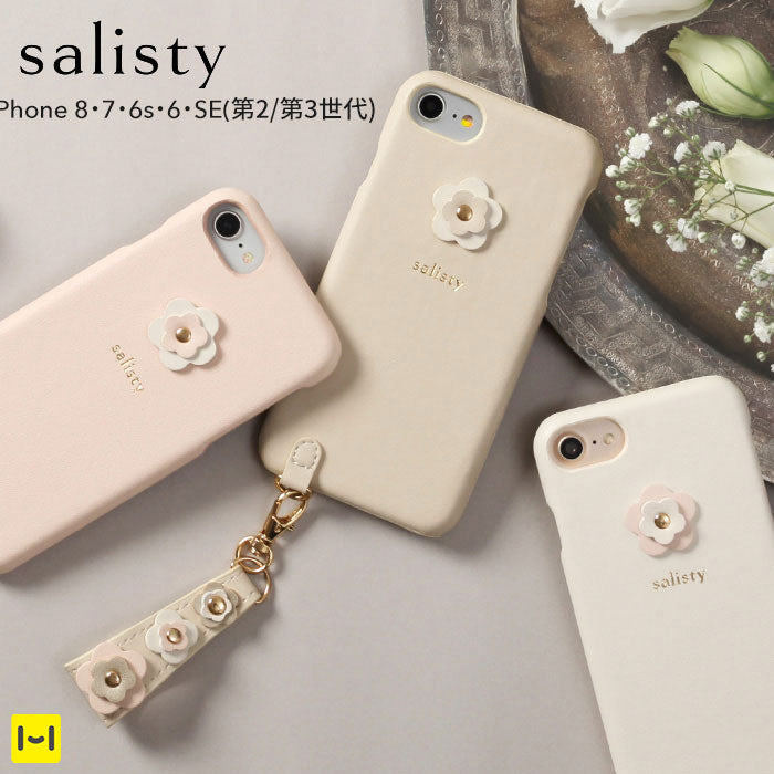 [iPhone 8/7/6s/6/SE(第2/第3世代)専用]salisty(サリスティ) フラワースタッズ ハードケース