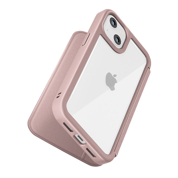Premium Style ガラスフリップケース　ピンク iPhone13の【ピンクに合うケース】