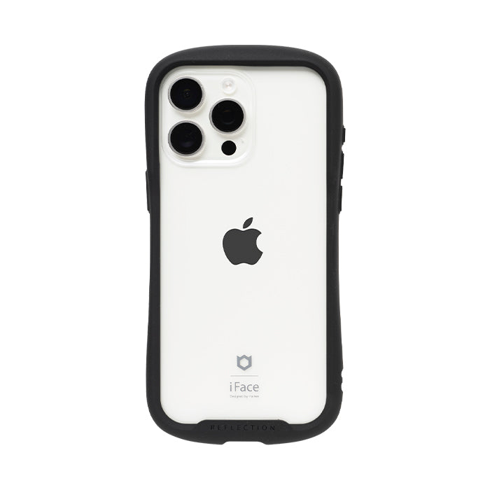 [iPhone15ProMaxケース]iFace Reflection 強化ガラス クリアケース ブラック