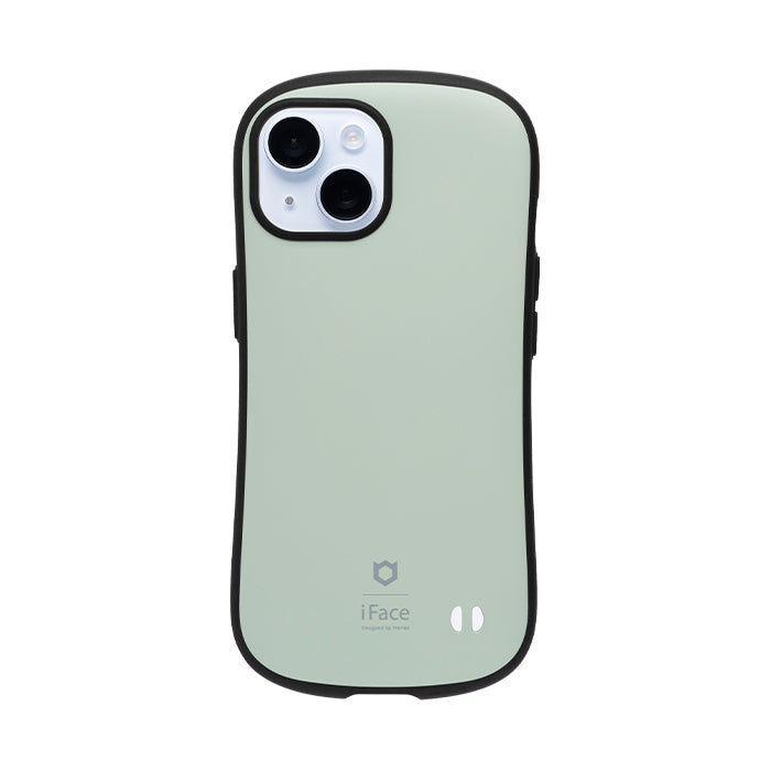 [iPhone15ケース]iFace First Class Kusumi ケース くすみグリーン