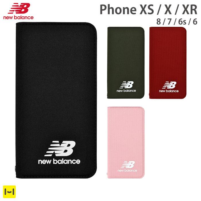 [iPhone XS/X/XR/8/7/6s/6/SE(第2/第3世代）専用 ケース]New Balance/ニューバランス シンプルロゴ 手帳型
            iPhoneケース