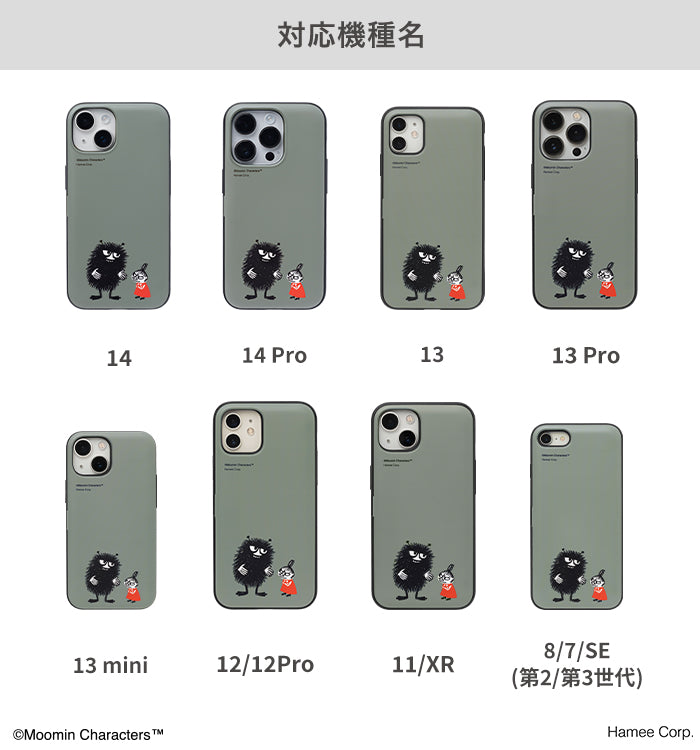 [iPhone 13/13 mini/13 Pro/12/12 Pro/11/XR/8/7/SE(第2/第3世代)専用]ムーミン Latootoo カード収納型 ミラー付きiPhoneケース