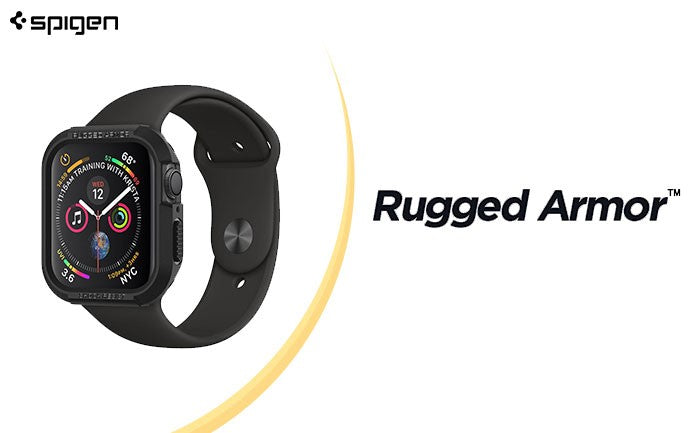 [Apple Watch Series SE/6/5/4 (44mm)専用] AppleWatch Spigen Rugged Armor ケース(ブラック))