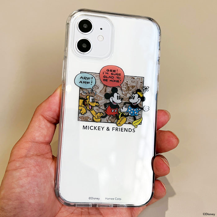 黄ばみにくい TPU iPhone12 iPhone12 Pro HIGHER 透明 クリアケース ディズニー ミッキー＆ミニー＾
