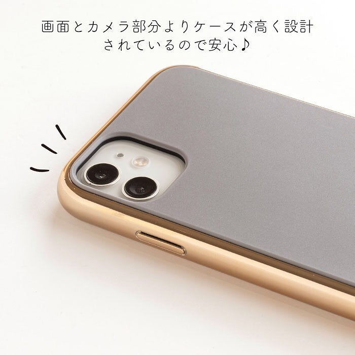 韓国っぽ 上品 ニュアンスカラー くすみ マット ゴールド sality iPhoneケース 人気 可愛い トレンド 耐衝撃