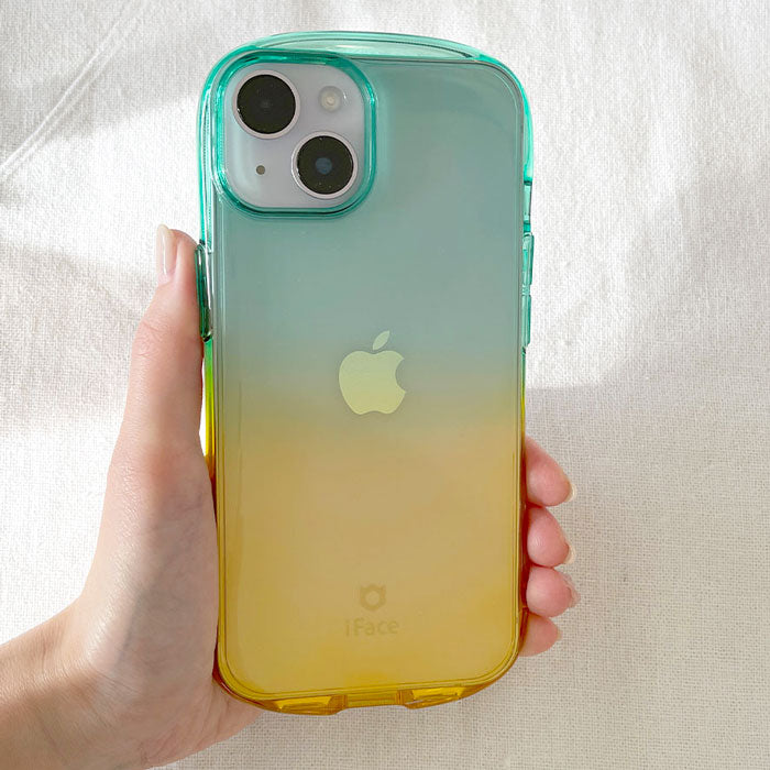 [iPhone14 Plusケース]iFace Look in Clear Lollyケース フォレストアプリコット