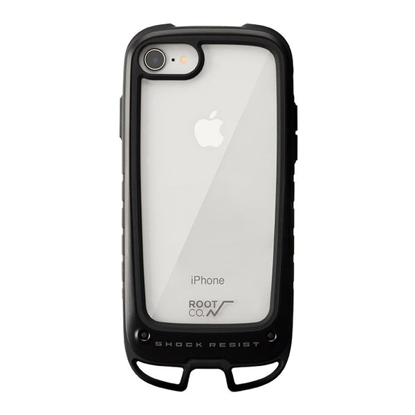 [iPhoneSE3 ケース]ROOT CO. Gravity Shock Resist Case +Hold.ブラック