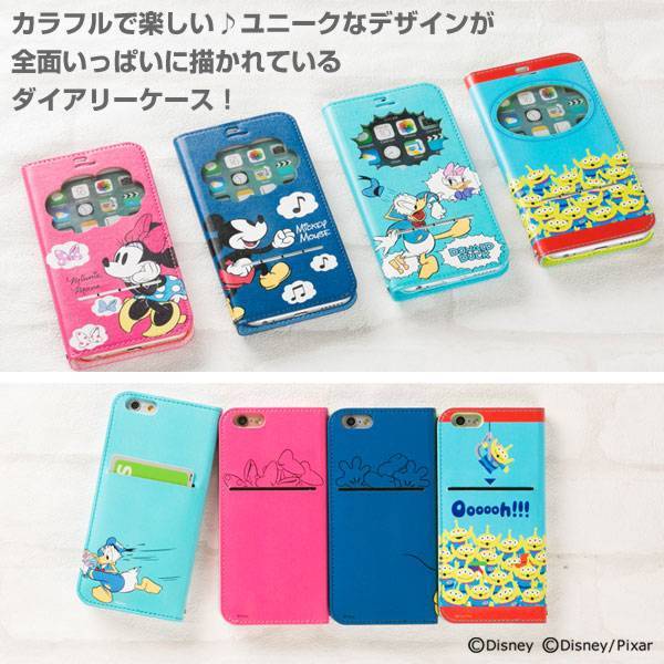 Iphone6s 6 Iphoneケース ディズニーキャラクター フリップ窓付きダイアリー Iphoneケース