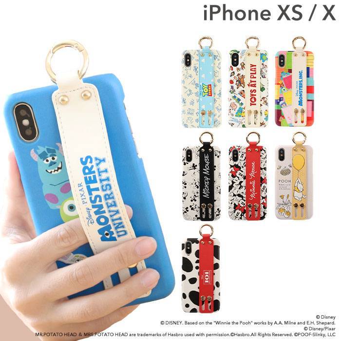 Iphonexs X Iphoneケース ディズニー ピクサーキャラクターeastyバンド付きハード Iphoneケース