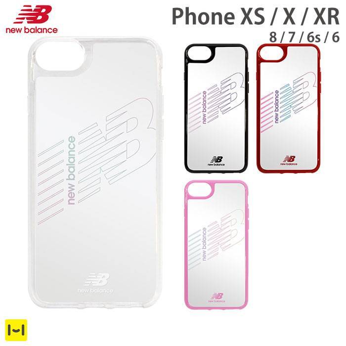 Iphonexs X Xr 8 7 6s 6ケース Newbalance ニューバランスハイブリッドサイドカラークリアケース