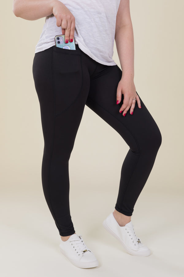 Body Sculpt Black 2 Pocket Full Leggings