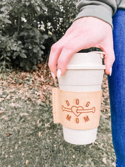 Dog Mom Leather Wrapped Tumbler