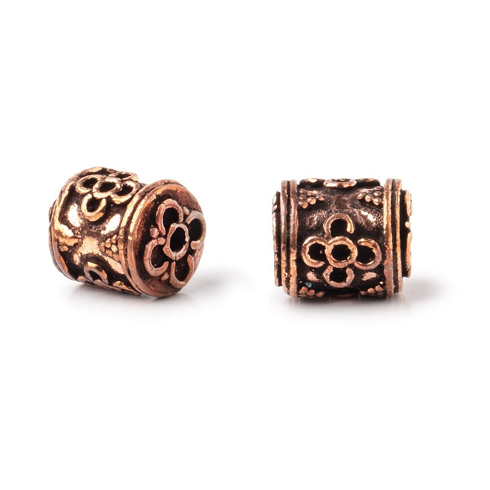 5 Cylinder Tube Beads Antique Copper Plated Metal Beads (12x6mm) G34752